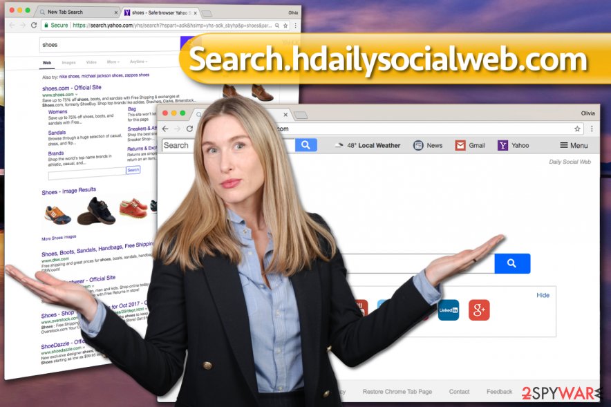 Search.hdailysocialweb.com redirect virus