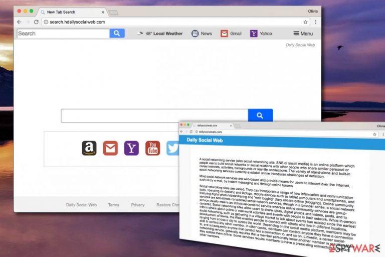Search.hdailysocialweb.com virus