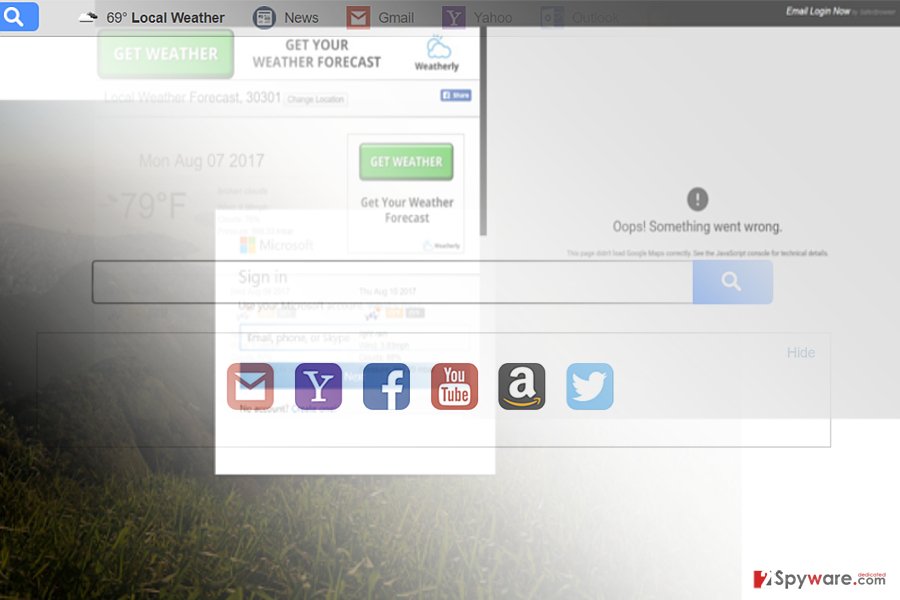 The image displaying search.hemailloginnow.com home page