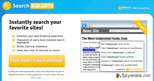 Search Highlighter snapshot Search Highlighter snapshot