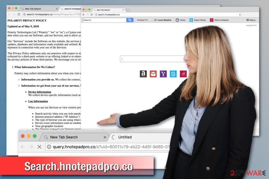 Search.hnotepadpro.co browser hijacker