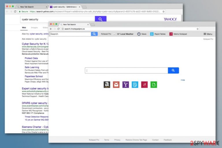 Search.hnotepadpro.co search engine