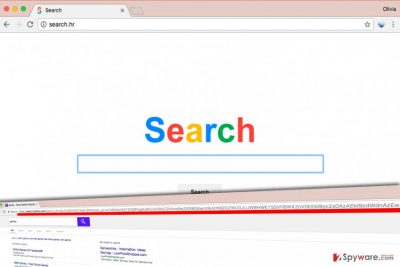 Search.hr virus presents modified search results