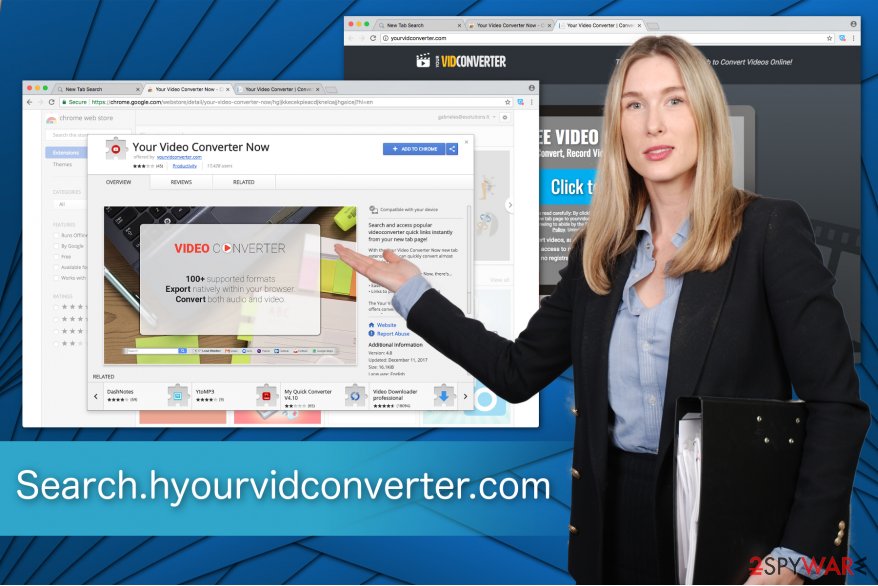 The illustration of Search.yourvidconverter.com virus