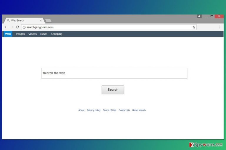 The screenshot of Search.jangoram.com 
