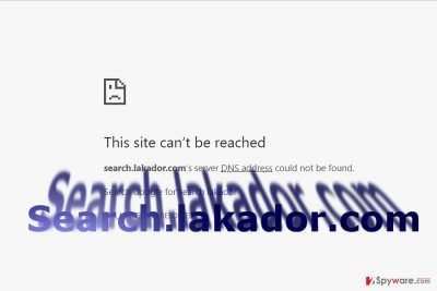 The image displaying Search.lakador.com virus
