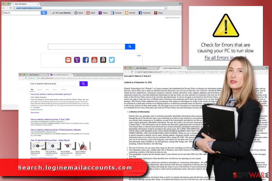 The image of Search.loginemailaccounts.com virus