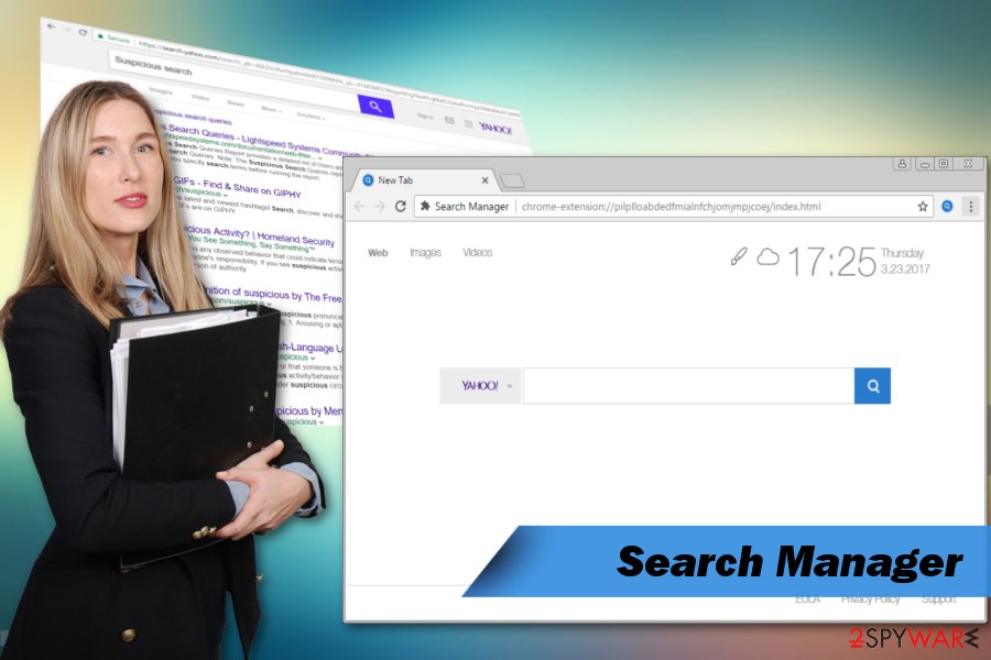Search Manager virus start page illustrated
