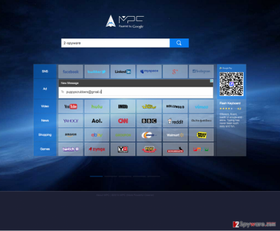 The picture showing Search.mpc.am browser hijacker
