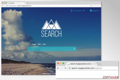 Image of Search.myappzcenter.com browser hijacker