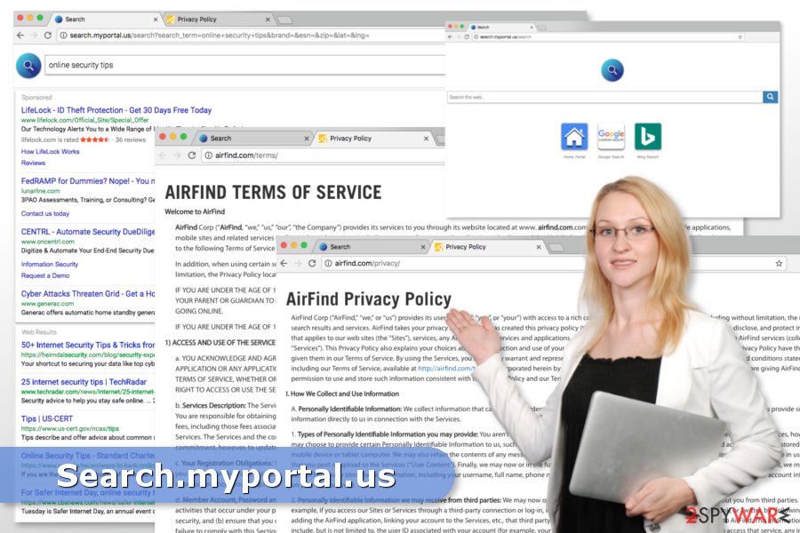 The image of Search.myportal.us virus