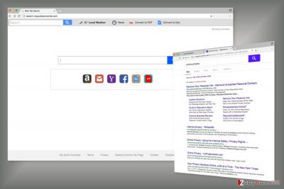 The example of Search.myquickconverter.com search engine