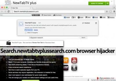 Search.newtabtvplussearch.com redirect virus