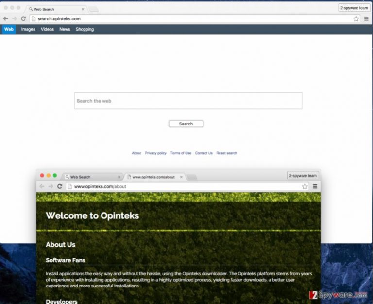 Search.opinteks.com redirect virus