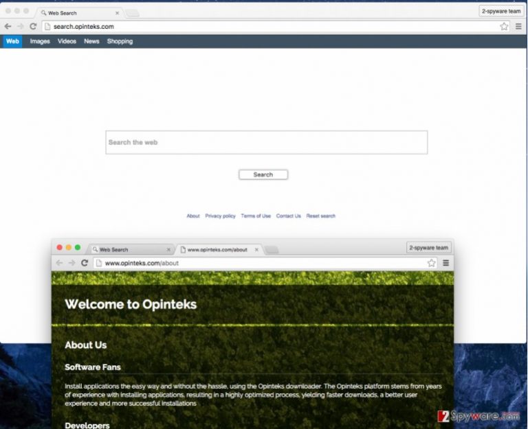 Search.opinteks.com redirect virus