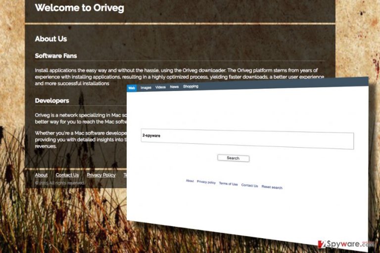 Screenshot of the Search.oriveg.com