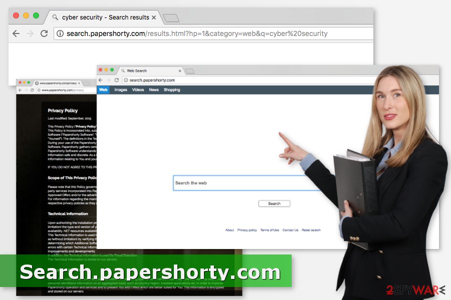 Picture of Search.papershorty.com virus