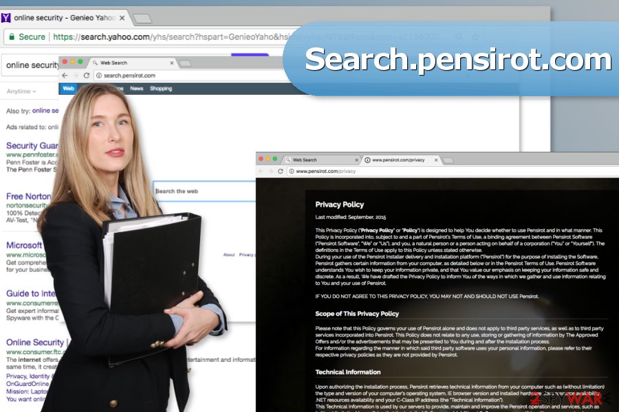 The picture of Search.pensirot.com virus