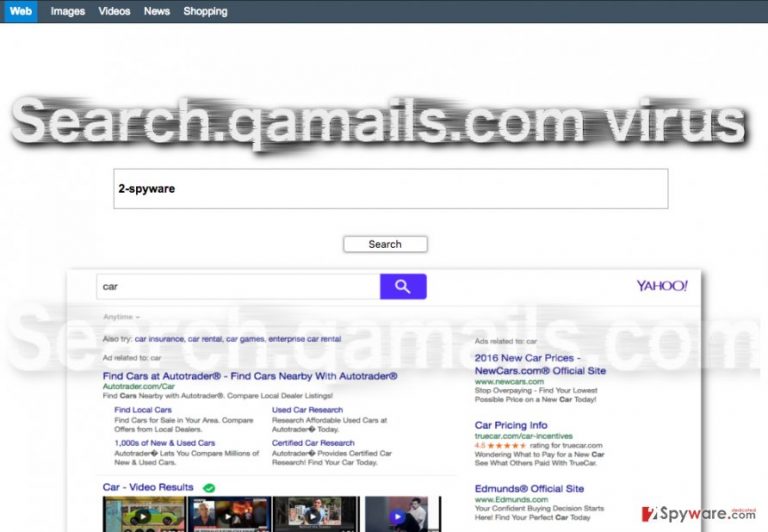 Image of the Search.qamails.com hijacker virus
