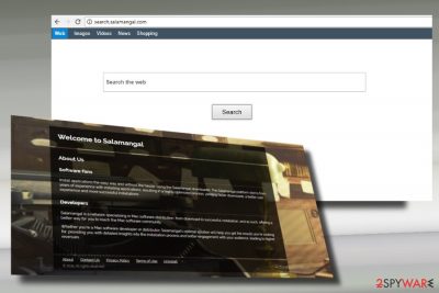 A printscreen of Search.salamangal.com virus