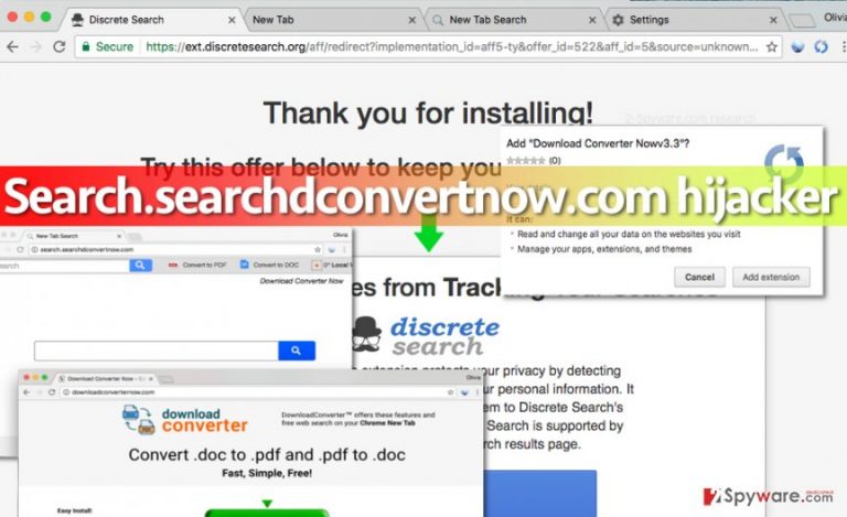 Search.searchdconvertnow.com redirect virus: installation
