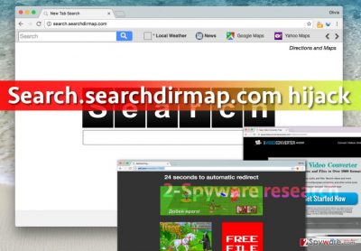 Screenshot of Search.searchdirmap.com virus