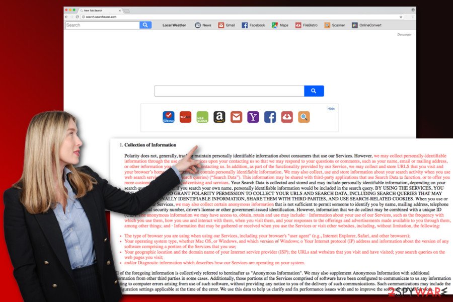 The image of Search.searcheazel.com virus The image of Search.searcheazel.com virus