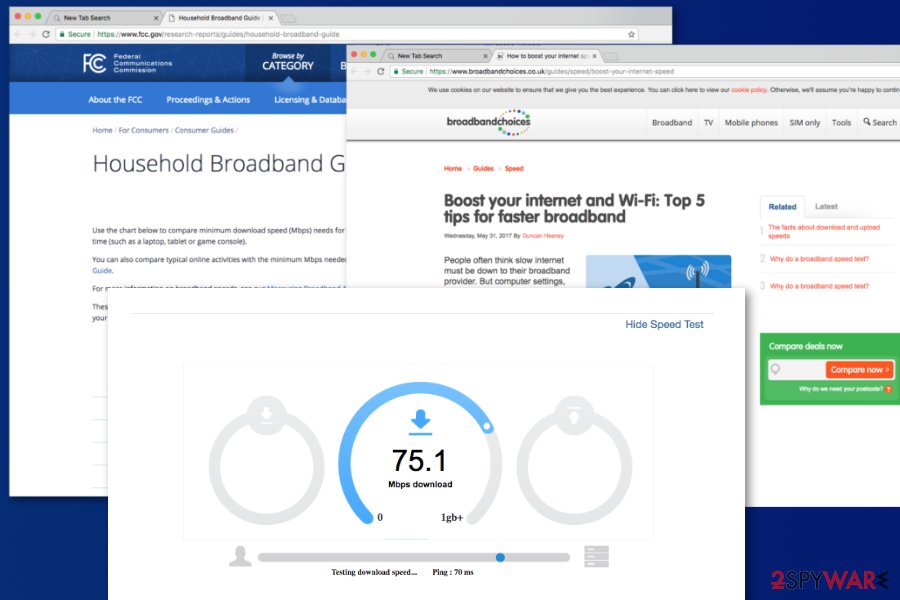 Search.searchgetstt.com speed test feature