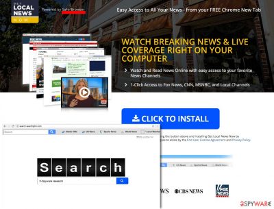 Screenshot of Search.searchglnn.com virus