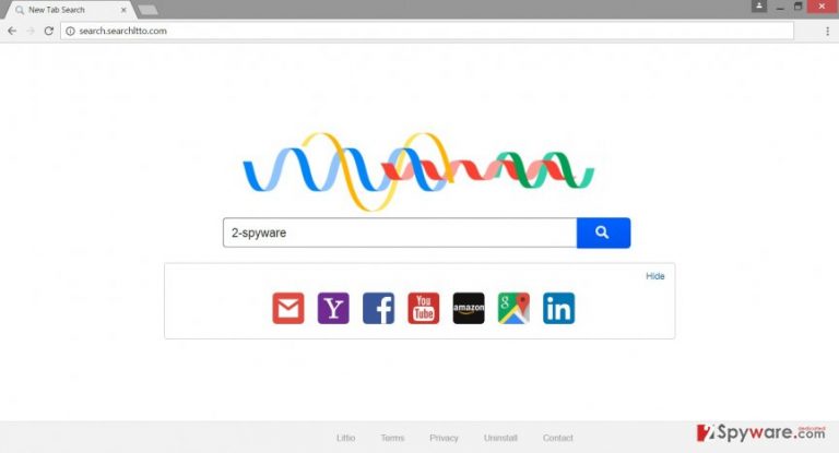 The screenshot of Search.searchltto.com virus