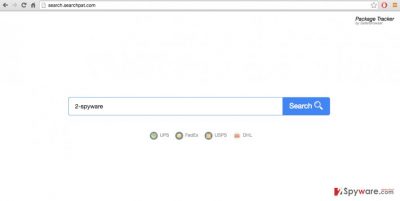 A screenshot of the search.searchpat.com virus