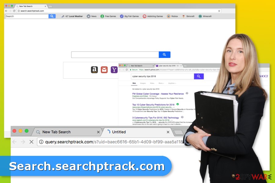 Image of Search.searchptrack.com browser hijacker