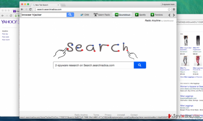 Search.searchradioa.com hijacker screenshot