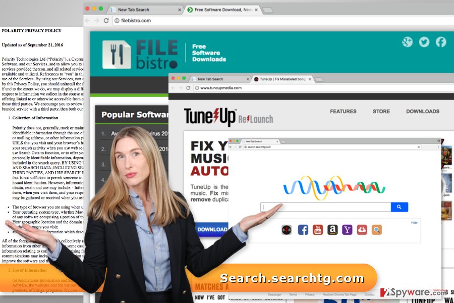 The image of Search.searchtg.com virus