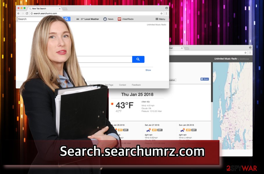 The illustration of Search.searchumrz.com virus