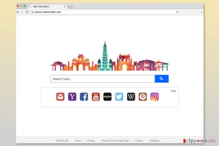 The screenshot of Search.searchytdm.com