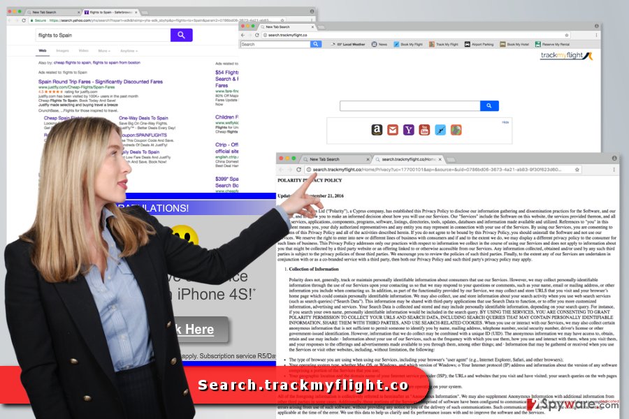 The example of Search.trackmyflight.co virus