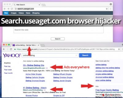 Image showing ads by Search.useaget.com virus in results page
