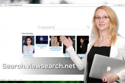 A screenshot of the Search.viewsearch.net browser hijacker virus