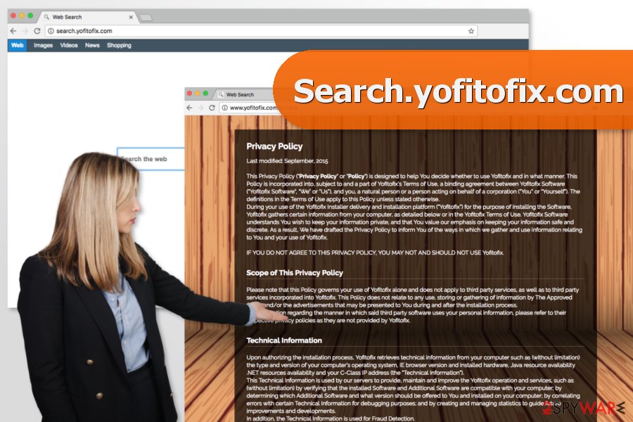 The picture of Search.yofitofix.com virus