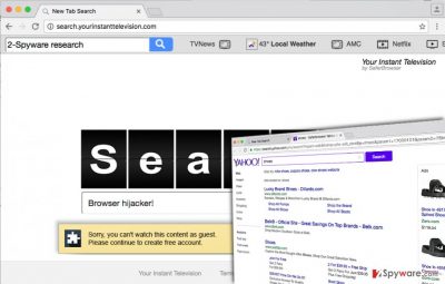 Spyware-type infection - Search.yourinstanttelevision.com browser hijacker