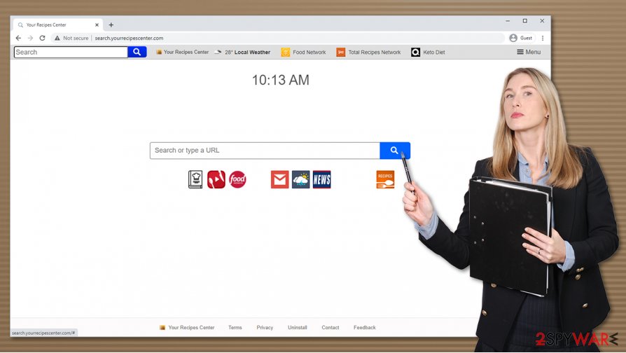 Search.yourrecipescenter.com virus