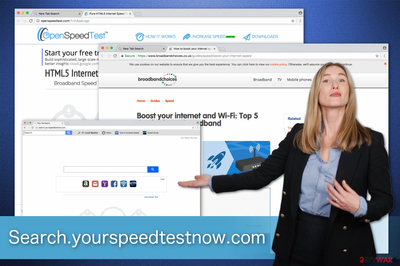 the screenshot of Search.yourspeedtestnow.com virus