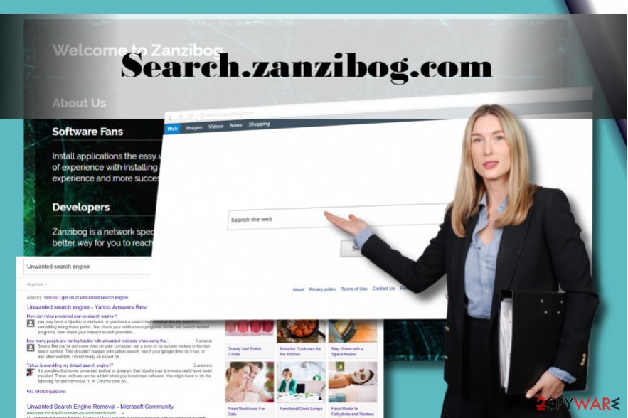 Search.zanzibog.com virus is an untrustworthy search site
