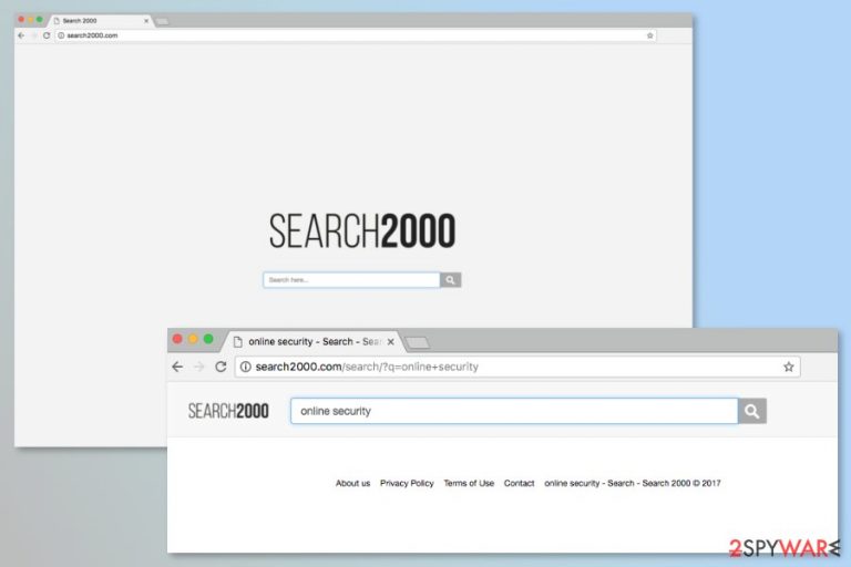 Screenshot of Search2000.com search engine