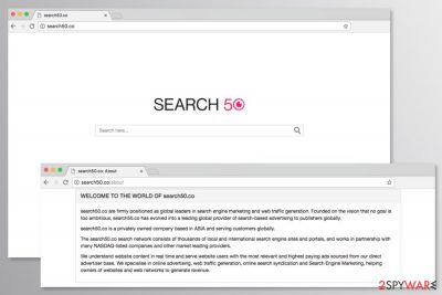 Screenshot of Search50.co