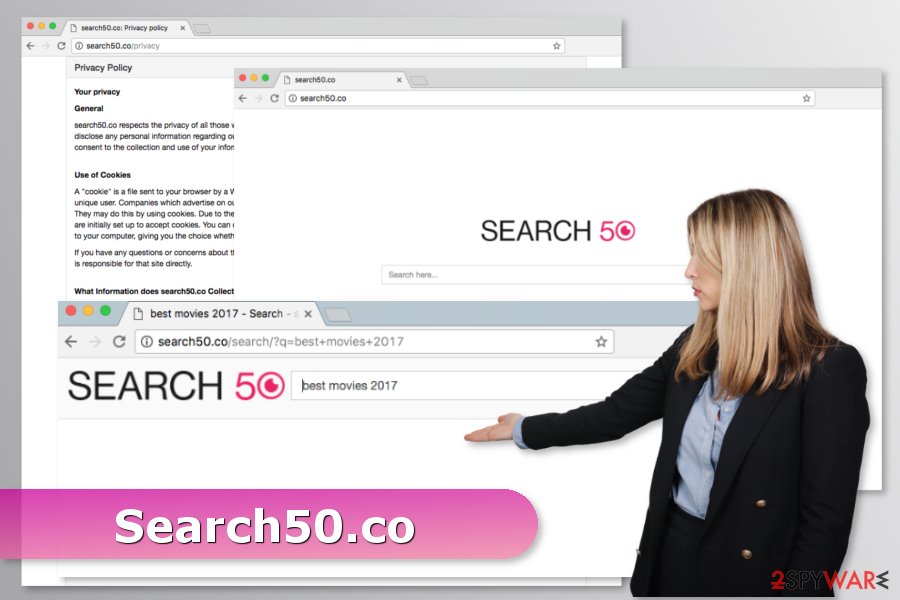 The image of Search50.co virus