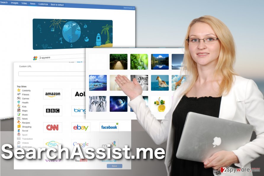 Image of the SearchAssist.me virus