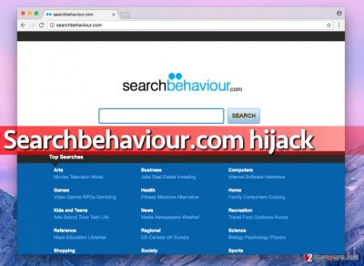 Image showing Searchbehaviour.com search engine in an affected web browser