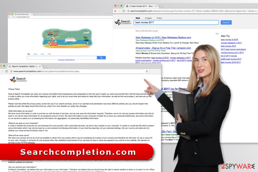 Illustration of Searchcompletion.com virus